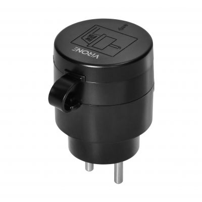 Zestaw bezprzewodowych gniazd MINI, sterowanych pilotem 2+1, 2300W, IP44 (RS-7)