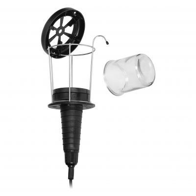 Lampa warsztatowa E27, max.60W, IP20,szklany klosz (WL-11)