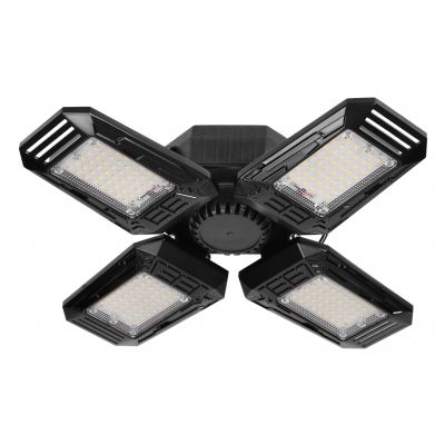 SYRIUSZ LED lampa warsztatowa składana 4-skrzydłowa, E27, 72W, 4000K, 6480lm (WL-14)