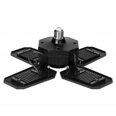 SYRIUSZ LED lampa warsztatowa składana 4-skrzydłowa, E27, 72W, 4000K, 6480lm (WL-14)