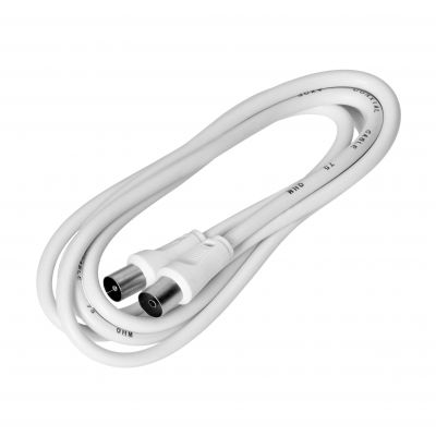 Kabel TV - VIDEO biały 1,8m (ZA-12/W/1,8M)