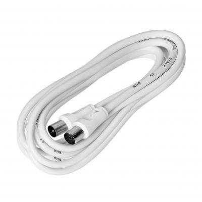 Kabel TV - VIDEO biały 5,0m (ZA-12/W/5M)