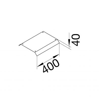 tehalit.AK Pokrywa kanału napodł 2-str skos dł. 400mm 150x40mm stal AKB41500402 HAGER (AKB41500402)