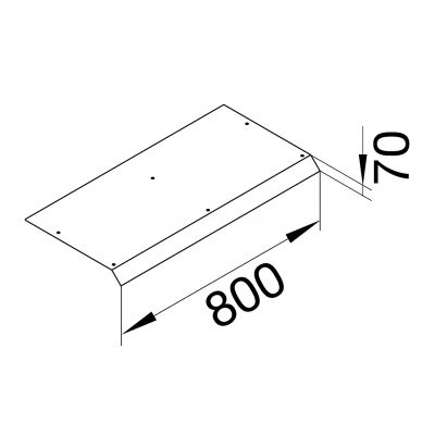 tehalit.AK Pokrywa kanału napodł przedł 1-str skos dł. 800mm 250x70mm stal AKB82500701V HAGER (AKB82500701V)