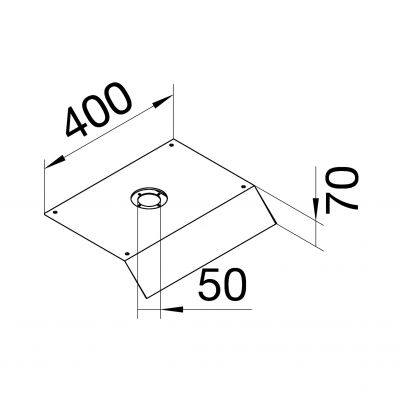 tehalit.AK Pokrywa kanału napodł GBZ fi50 1-str skos dł 400mm 250x70mm stal AKM250050GBZ HAGER (AKM250050GBZ)