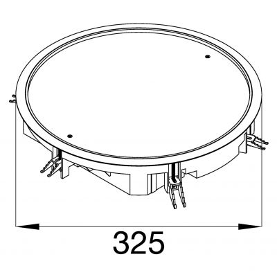 tehalit.VE-EE Pokrywa pełna VDR12 fi306 wykładzina 5mm czarny PA VDR12059005 HAGER (VDR12059005)