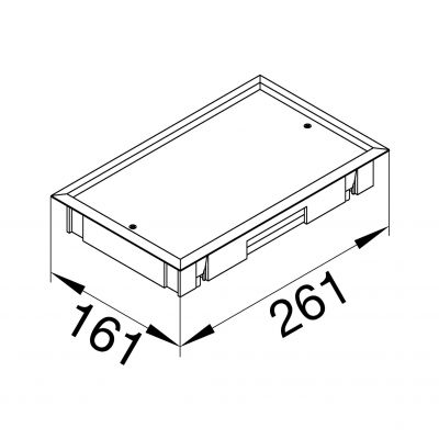 tehalit.VE-EE Pokrywa pełna płytki montaż E04 147X247 5mm czarny PA BDE04059005 HAGER (BDE04059005)