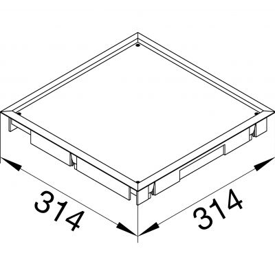 tehalit.VE-EE Pokrywa pełna płytki montaż Q08 294X294 5mm stal szary PA BDQ08057011 HAGER (BDQ08057011)