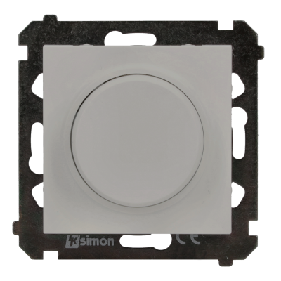 SIMON 55 Ściemniacz obrotowy do LED ściemnialnych 230 V (moduł) 2–200 W Jasnoszary (TES9L.01/114)