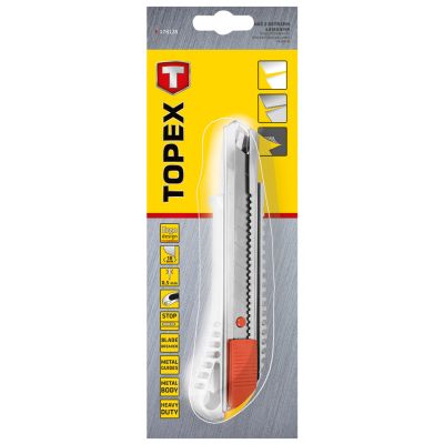 Nóż z ostrzem łamanym 18mm TOPEX 17B128 GTX (17B128)
