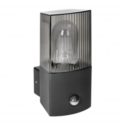 PEONIA oprawa ogrodowa hermetyczna z czujnikiem PIR E27 max. 15W IP54 czarna ORNO (AD-OP-6581BE27PPR)