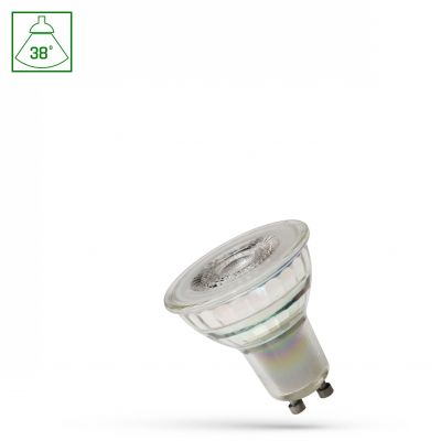 Żarówka LED GU10 3,5W SMD 38st WW biała ciepła z soczewką szklaną Spectrum Led  (WOJ+14693)
