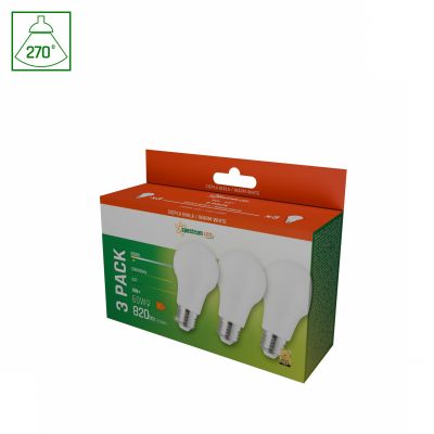 Żarówka LED 3szt.  E27 9W WW biała ciepła Spectrum Led (WOJ+14610_3PACK)