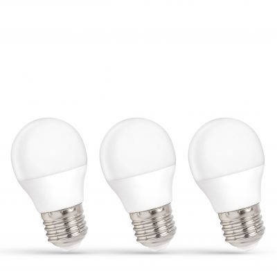 Żarówka LED 3szt. kulka E27 6W WW biała ciepła Spectrum Led (WOJ+13024_3PACK)