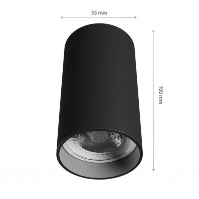 Oprawa punktowa CHLOE VARIOSA GU10 NATYNKOWA GU10 230V IP20 55x100MM CZARNY OKRĄGŁA Spectrum LED (SLIP005063)