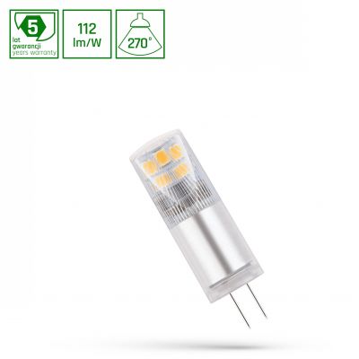 Żarówka LED G4 12V 2,5W neutralna biel WOJ+14431 SPECTRUM (WOJ+14431)