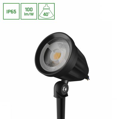 Oprawa ogrodowa FLORI LIGERO 6W NW b. neutralna 230V 40st IP65 53x77mm + 145mm spike CZARNY Spectrum LED (SLI012017NW_PW)