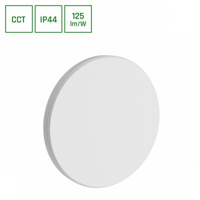 Kinkiet oprawa ścienna PIATTA 9W CCT 230V IP44 120x47MM BIAŁY OKRĄGŁA ELEWACYJNA Spectrum LED (SLI003039CCT_PW)