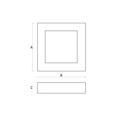 ALGINE ECO LED SQUARE 230V 6W IP20 WW SUFITOWE biała ramka NATYNKOWA  SLI035022WW Spectrum Led (SLI035022WW)