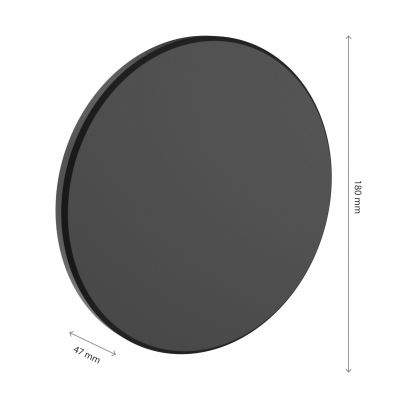 Kinkiet oprawa ścienna PIATTA 12W CCT 230V IP44 180x47MM CZARNY OKRĄGŁA ELEWACYJNA Spectrum LED (SLI003030CCT_PW)