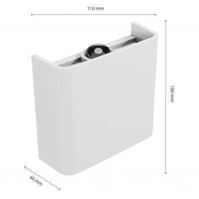 Kinkiet elewacyjny LUNARIX 2W 230V IP54 biały góra/dół CCT 3 barwy SPECTRUM (SLIP007016)