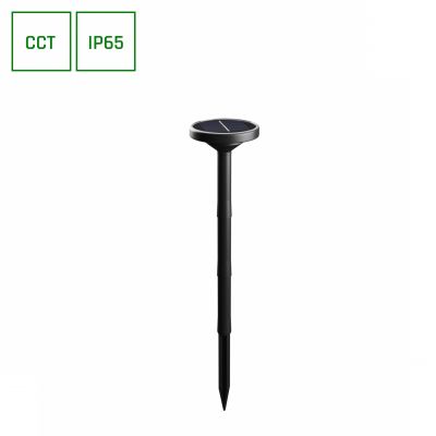 Solarna oprawa ogrodowa SOLARA PLATO 1W CCT 3000 – 6000K IP65 czarny Spectrum  (SLI053001CCT)