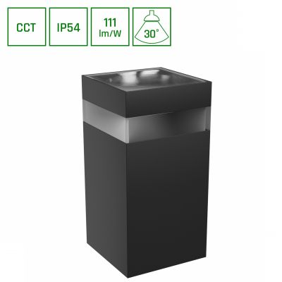 Oprawa natynkowa elewacyjna TORRE RING 9W ciepła/neutralna/zimna biel 230V (SLI003027CCT_PW)