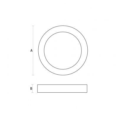 ALGINE ECO LED ROUND 230V 12W IP20 CW SUFITOWE biała ramka NATYNKOWA  SLI035023CW Spectrum Led (SLI035023CW)