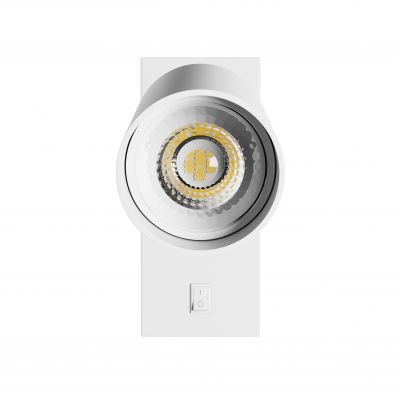 SQUALLA VARIOSA FLEXI SWITCH GU10 KINKIET 230V IP20 55x100x410MM BIAŁY OKRĄGŁA (SLIP006023)