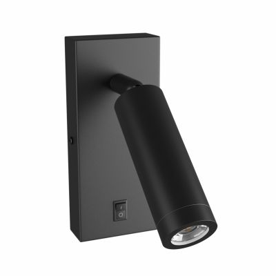 Kinkiet oprawa ścienna MADARA SLIM MR11 SWITCH KINKIET 230V IP20 38x95 CZARNY z włącznikiem Spectrum LED (SLIP003040)
