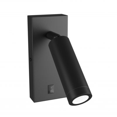 Kinkiet oprawa ścienna MADARA SLIM MR11 SWITCH KINKIET 230V IP20 38x95 CZARNY z włącznikiem Spectrum LED (SLIP003040)