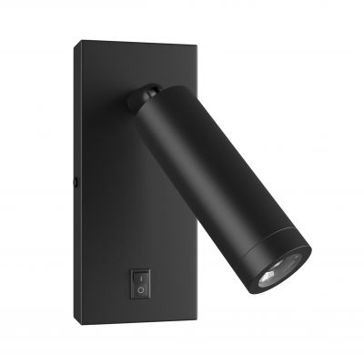 Kinkiet oprawa ścienna MADARA SLIM MR11 SWITCH KINKIET 230V IP20 38x95 CZARNY z włącznikiem Spectrum LED (SLIP003040)