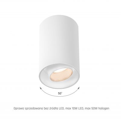 Oprawa punktowa CHLOE SPOT GU10 NATYNKOWA IP20 okrągła biała ruchoma Spectrum LED (SLIP004008)