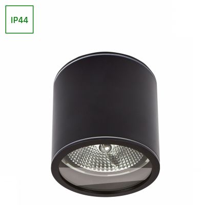 Oprawa punktowa hermetyczna CHLOE AR111 NATYNKOWA GU10 250V IP44 118x114mm CZARNY okrągła Spectrum LED (SLIP005057)