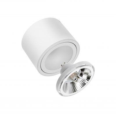 Oprawa natynkowa CHLOE AR111 GU10 250V IP20 139x100mm biały okrągła ruchoma  SLIP005012 Spectrum Led (SLIP005012)