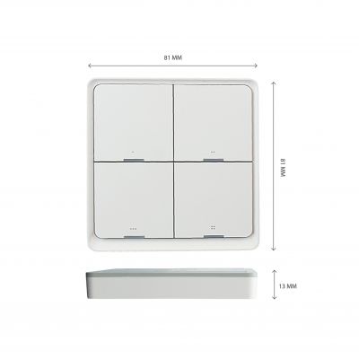 Włącznik światła 4 pola na baterie + CCT + ściemnianie Easy Smart (ACC+060000_WLACZNIK)