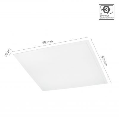 Panel ALGINE BACKLIGHT 40W CW 230V 120st IP20 600x600x25 biały SLI035057CW_PW Spectrum Led (SLI035057CW_PW)