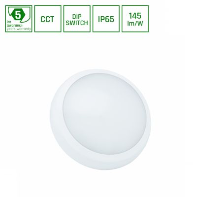 Plafon NYMPHEA CITY PRO 2 18/24W CCT 230V 120st IP65 IK08 biały WOJNAROWSCY (SLI031039CCT_PW)