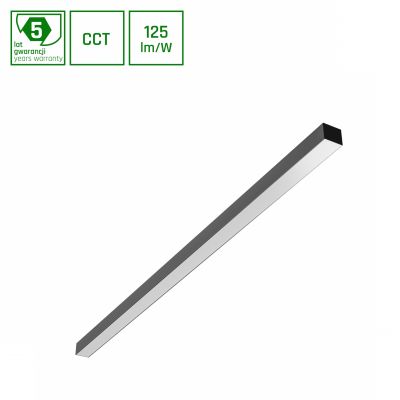 Oprawa liniowa ALLDAY BASIC 40W CCT 230V IP20 1203x42x37mm czarny (SLI047301CCT_PW)