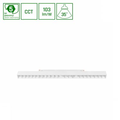 SYSTEM SHIFT CCT- GRID L OPRAWA LINIOWA 440X23X42MM 22W 40ST BIAŁY CCT SWITCH 5 LAT GW. (WLD+40042_CCT)