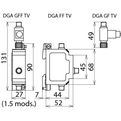 Ogranicznik przepięć, zestaw DEHNgate 909 703 + 909 704 (909705)