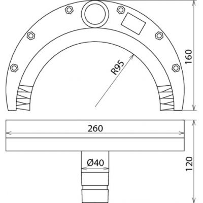 Szczotka półokrągła fi 190 mm (785150)