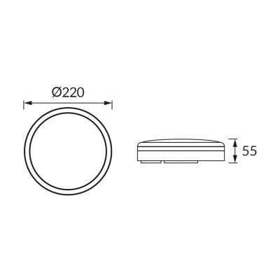 Oprawa hermetyczna ASTRO LED C 12/15/18W WHITE CCT (04623)