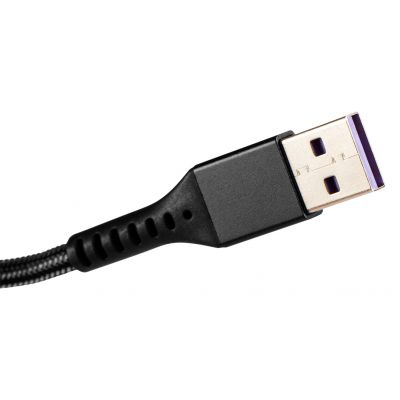 KABEL USB 3w1 USB typ C Micro USB Lightning 1,2m czarny nylon GD038 NEO GTX (GD038)