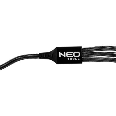 KABEL USB 3w1 USB typ C Micro USB Lightning 1,2m czarny nylon GD038 NEO GTX (GD038)