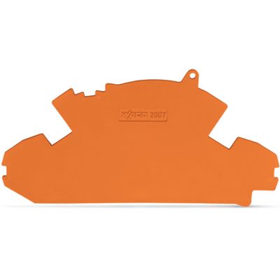 Ścianka końcowa/rozdzielająca gr. 1,5mm z możliwością plombowania pomarańczowa 2007-8894 /10szt./ 2007-8894 WAGO (2007-8894)