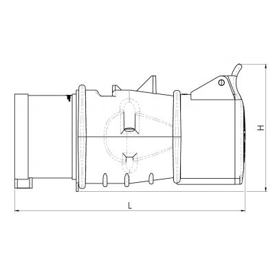 Adapter przejściówka siłowy wtyczka 5P 32A / gniazdo 5P 16A Polam Nakło (600)