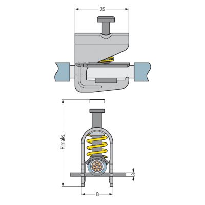 Złączka do ekranu średnica ekranu 1,5mm do 6,5mm /50szt./ 791-107 WAGO (791-107)