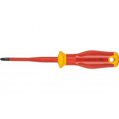Wkrętak płasko-krzyżowy, PH2/SL6 100 mm, 1000V, SLIM, S2 HOEGERT (HT1S974-1)