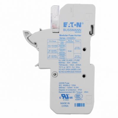 Podstawa bezpiecznikowa 22x58 3P 125A 690V AC mikroprzekaźnik CH223DMSU-F EATON (CH223DMSU-F)